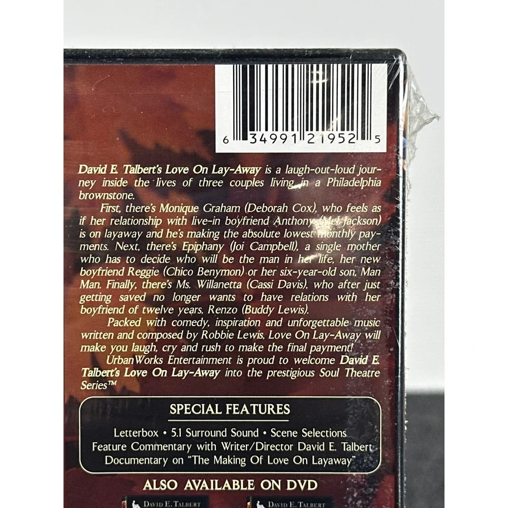 David E Talbert Love On Lay-Away The Musical Stageplay DVD New Sealed 21952-7 - Picture 3 of 6